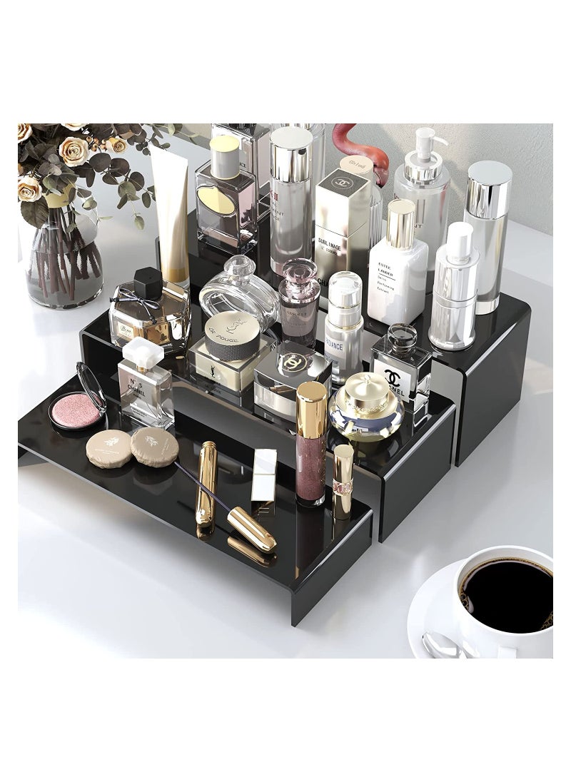 Eworld 6 Pack Black Acrylic Display Riser for jewelry and Decorative stuff  - Image 3