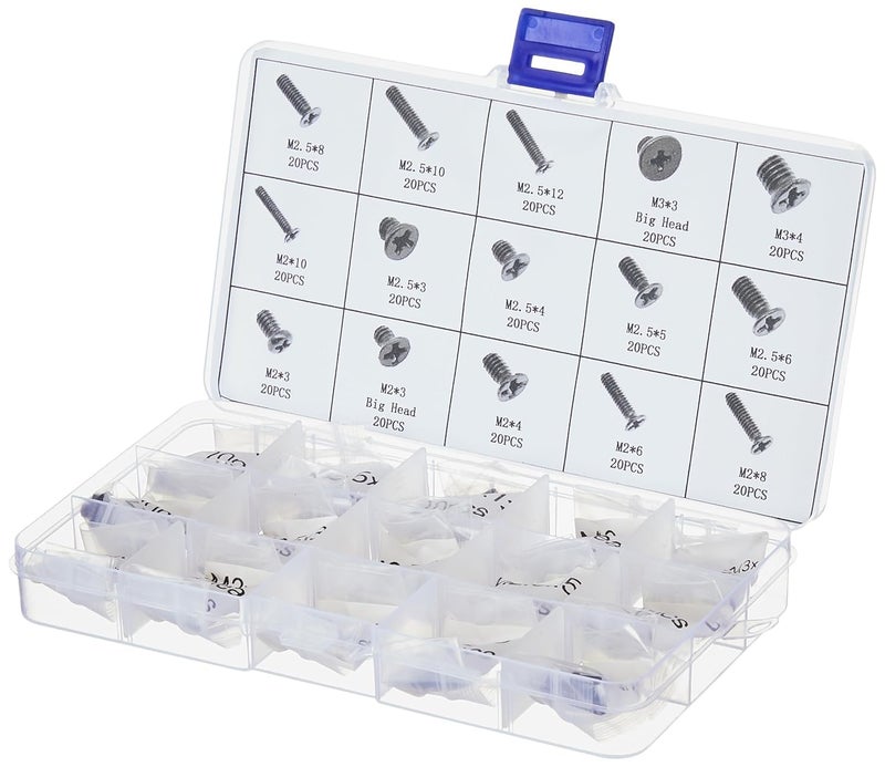 FACTOTECH 300Pcs Laptop Notebook Computer Replacement Screws Kit for Lenovo, Toshiba, Gateway, Samsung, HP, IBM, Dell, Sony, Acer, Asus, SSD Hard Disk SATA - Image 1