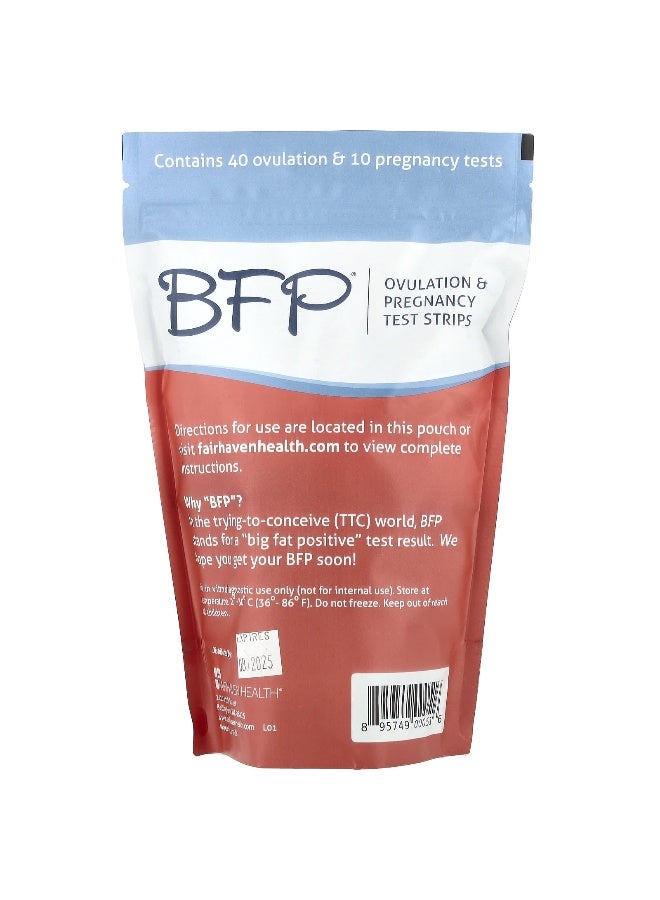 Fairhaven Health, BFP®, Ovulation & Pregnancy Test Strips, 40 Ovulation & 10 Pregnancy Tests (Packaging may vary) - Image 2