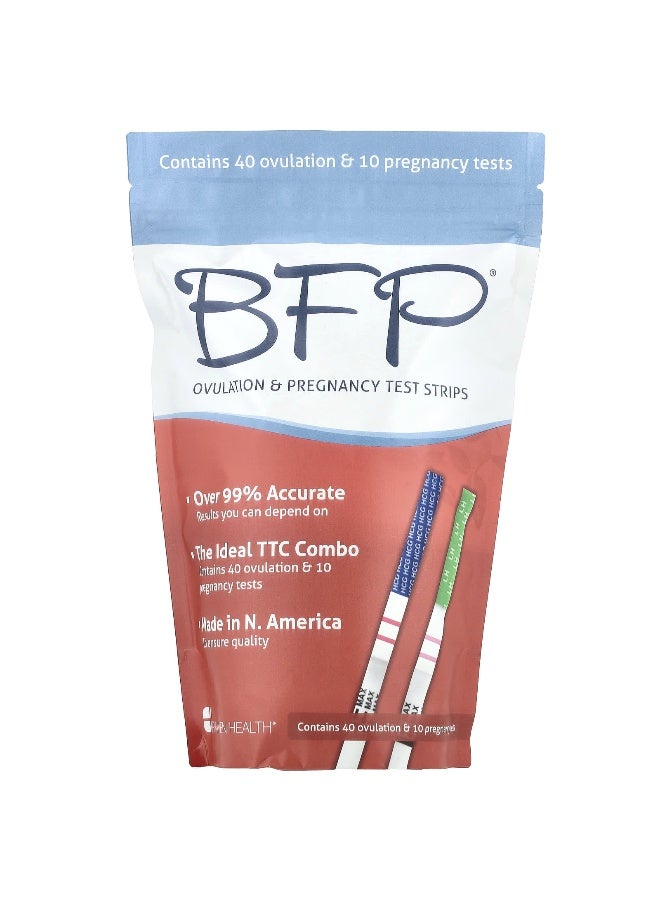 Fairhaven Health, BFP®, Ovulation & Pregnancy Test Strips, 40 Ovulation & 10 Pregnancy Tests (Packaging may vary) - Image 1