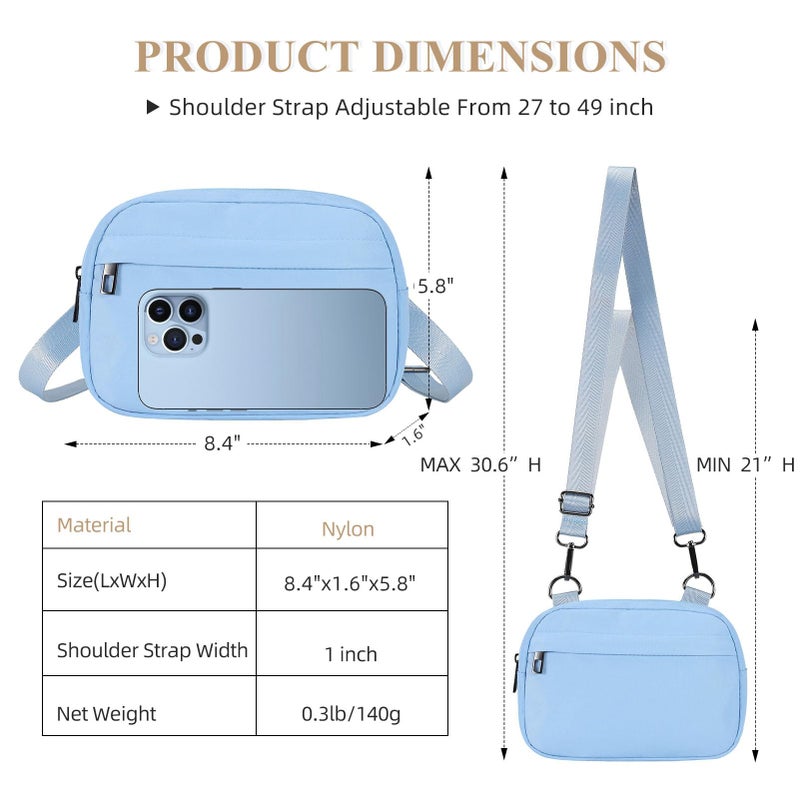 MAXTOP Small Crossbody Bags for Women with Detachable Strap Cross Body Bag Fanny Pack Cell Phone Purse for Travel Walking Cycling(Blue) - Image 5