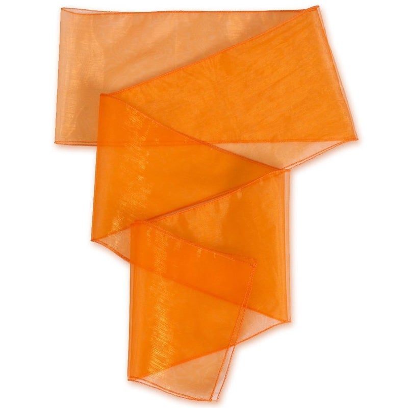 SARVAM FASHION SARVAM FASHION Elegant Organza Chair Sashes Sheer Fabric Sashes for Weddings  Parties  and Special Events - (Pack of 10 Pieces  Orange) - Image 4