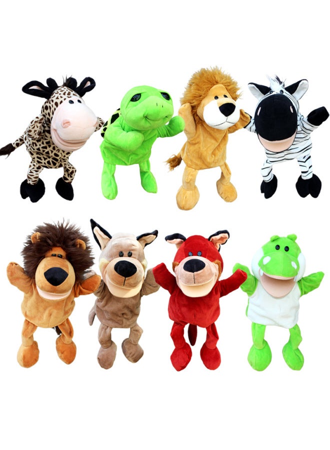 Interactive Puppet Toy Talking Animal Glove Doll Mouth Moving Hand Puppet Nursery Performance Storytelling Dolls-Color:Deer (mouth Can Move)-Height:30cm Large Hand Puppet  - Image 2