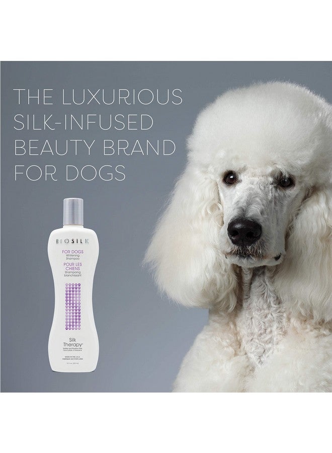 بيوسيلك شامبو تبييض الكلاب من بيوسيلك سيلك ثيرابي - شامبو آمن للعناية بالحيوانات الأليفة وتفتيح لونها للحصول على فراء أبيض ناصع - غسول للكلاب يعزز اللمعان والنعومة، 12 أونصة سائلة - Image 4