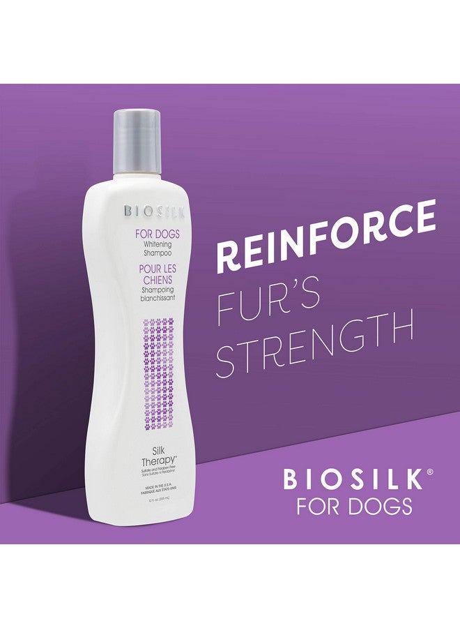 بيوسيلك شامبو تبييض الكلاب من بيوسيلك سيلك ثيرابي - شامبو آمن للعناية بالحيوانات الأليفة وتفتيح لونها للحصول على فراء أبيض ناصع - غسول للكلاب يعزز اللمعان والنعومة، 12 أونصة سائلة - Image 3