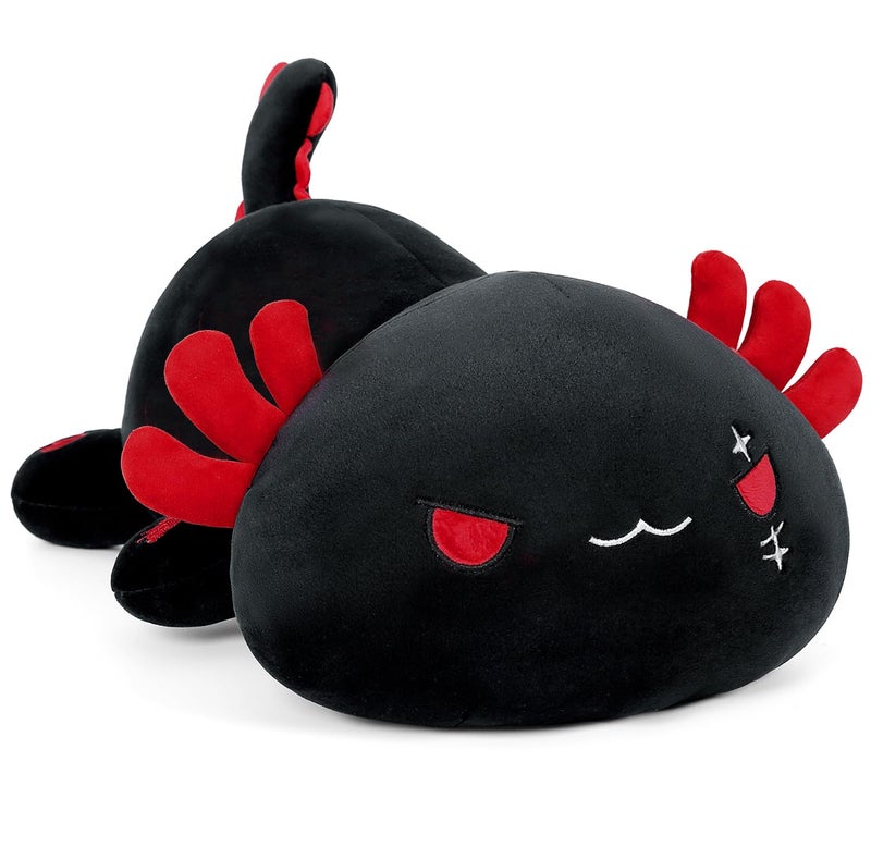 Onsoyours Cute Axolotl Plush, Soft Stuffed Animal Salamander Plush Pillow, Kawaii Plushie Toy for Kids (Black Axolotl A, 13") - Image 1