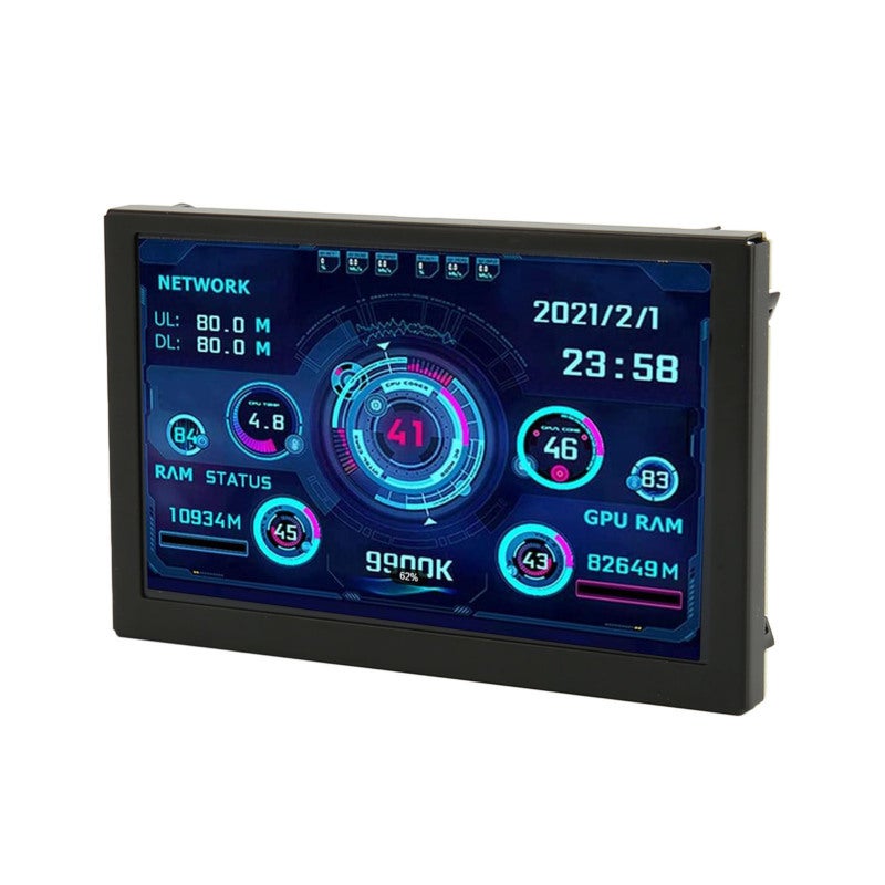 Geekteches PC Computer Temp Monitor 5 Inch IPS USB Mini Screen - CPU GPU RAM HDD Temperature Display with Visual Theme Editor for PC Sensor Panel - Image 5