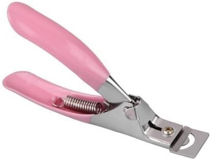 Boolavard Pink Nail Clipper Manicure Tool Acrylic Gel False Nail ClipperEdge Cutter Tips Nail Professional 50pcs White French - Image 1