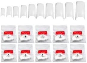 Boolavard Pink Nail Clipper Manicure Tool Acrylic Gel False Nail ClipperEdge Cutter Tips Nail Professional 50pcs White French - Image 2