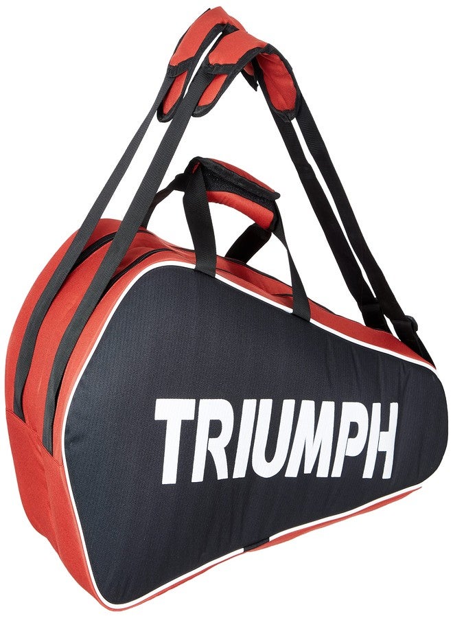 ترايامف مضرب تنس الريشة Triumph Velocity Graphite خفيف الوزن مع أوتار، وحقيبة Star-6R ذات قسمين، لون أسود - Image 3
