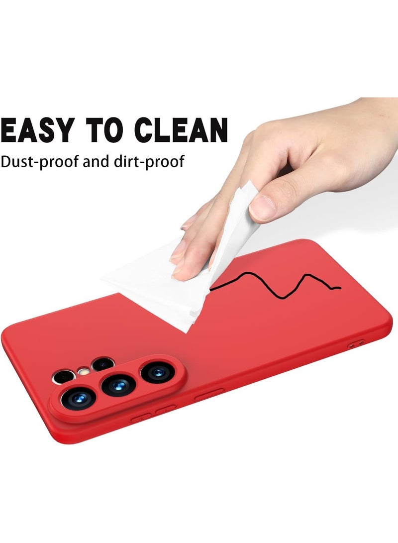 For Samsung Galaxy S26 Ultra 5G Case Slim Liquid Silicone Protective Cover Red - Image 3