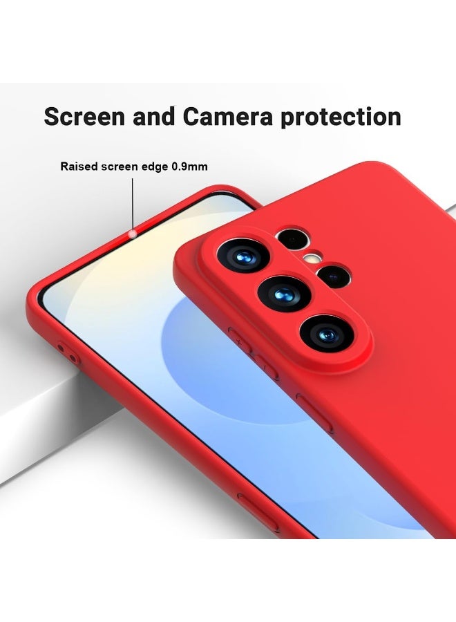 For Samsung Galaxy S26 Ultra 5G Case Slim Liquid Silicone Protective Cover Red - Image 2