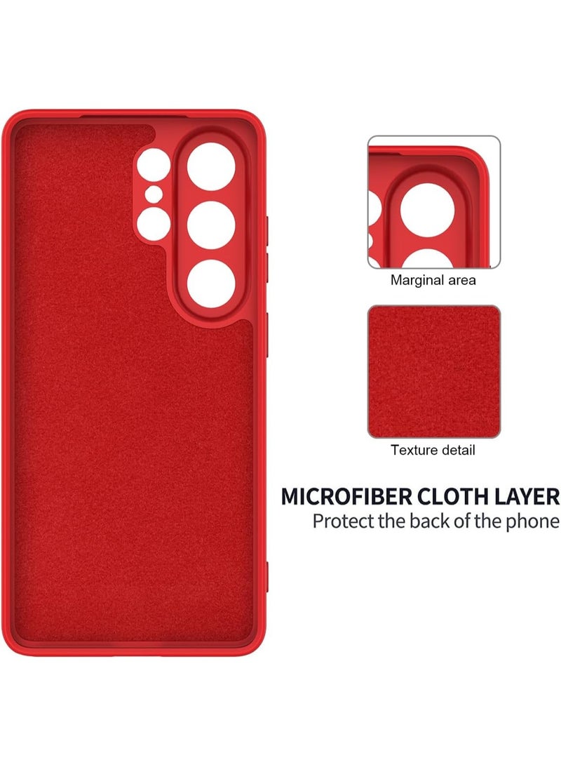 For Samsung Galaxy S26 Ultra 5G Case Slim Liquid Silicone Protective Cover Red - Image 4