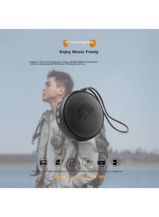 Hivi Elody Mini Portable Speaker , Outdoor Mini Speaker, Long Battery Life, Waterproof And Dustproof Design, Phantom Black - Image 2