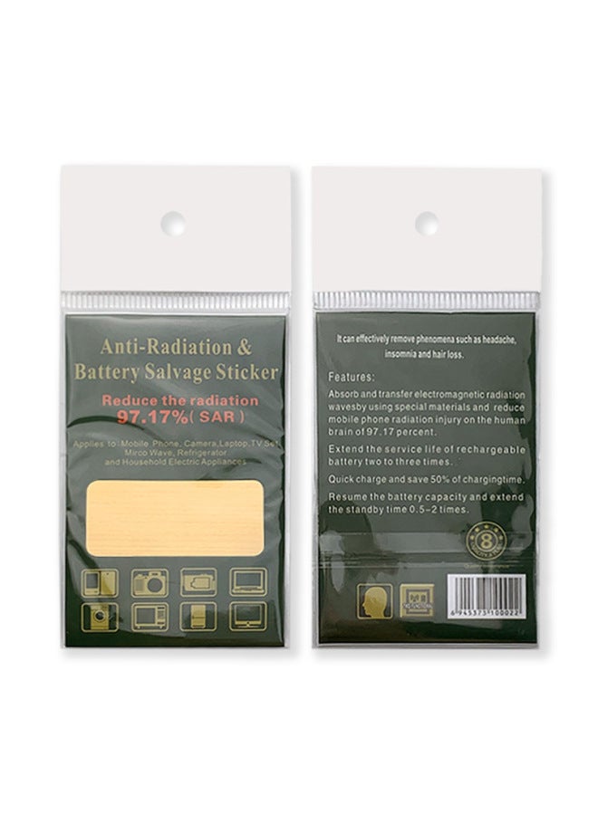 Spot Gold Terahertz Energy Anti-radiation Stickers Square Metal Mobile Phone Stickers 0pp Bags Can Be Laser Pattern-Color:Gold - Image 5