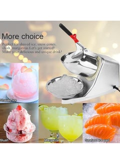 Generic Electric Ice Crusher Machine with Stainless Steel Bowl, Non-Slip Pads, 1450R/M, 65KG/H Capacity, Ice Shaver Snow Cone Maker for Cocktails, Ice Cream, Smoothies, Cold Juice  - Image 4