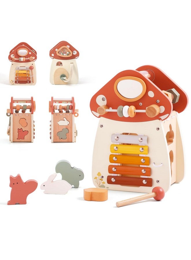 ibwaae 8 in 1 Wooden Activity Cube Toys for Baby Travel Sensory Toys for Toddlers 1-3 Multipurpose Educational Learning Toys for Toddlers Shape Sorter Montessori Toys for 1 2 Year Old First Birthday Gift - Image 1