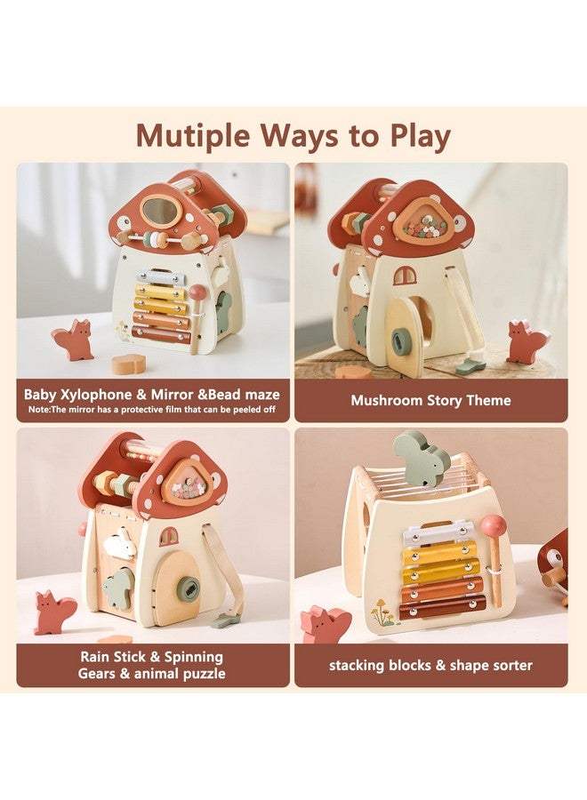 ibwaae 8 in 1 Wooden Activity Cube Toys for Baby Travel Sensory Toys for Toddlers 1-3 Multipurpose Educational Learning Toys for Toddlers Shape Sorter Montessori Toys for 1 2 Year Old First Birthday Gift - Image 5