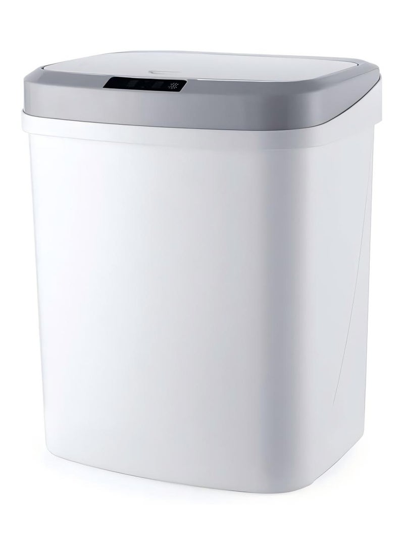 Beauenty Rechargeable Induction Trash Can, Home Kitchen Electric Smart USB Rechargeable 3D Stereo Induction Full-Scale Open Lid Trash Can 16L  - Image 1