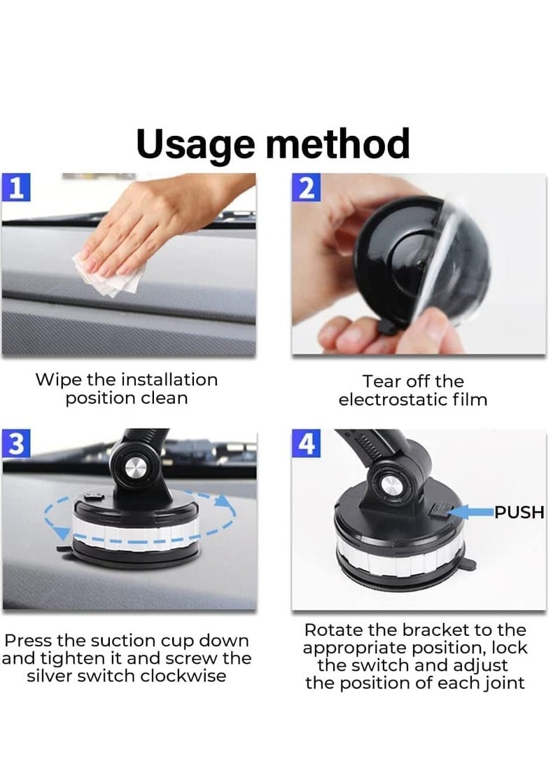 ELTRAZONE Super Adsorption Phone Holder, Windshield Phone Holder Phone Mount for Car Center Console, 360 Rotated Degree Super Stable Suction Cup Car Phone Holder - Image 2