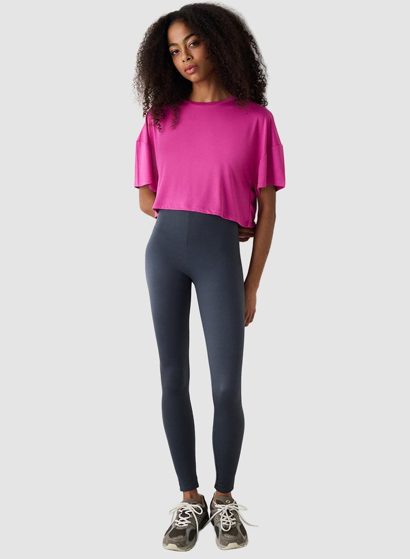 Penti Modal Crop Fuchsia T-Shirt - Image 1