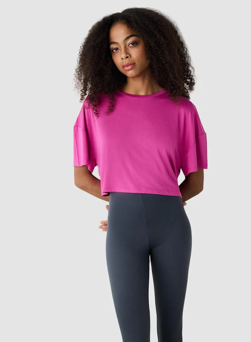 Penti Modal Crop Fuchsia T-Shirt