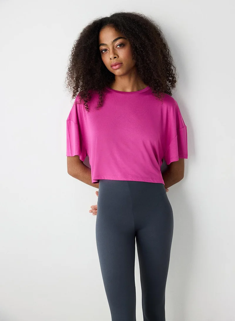 Penti Modal Crop Fuchsia T-Shirt