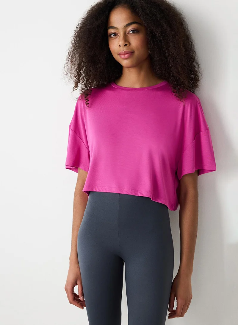 Penti Modal Crop Fuchsia T-Shirt