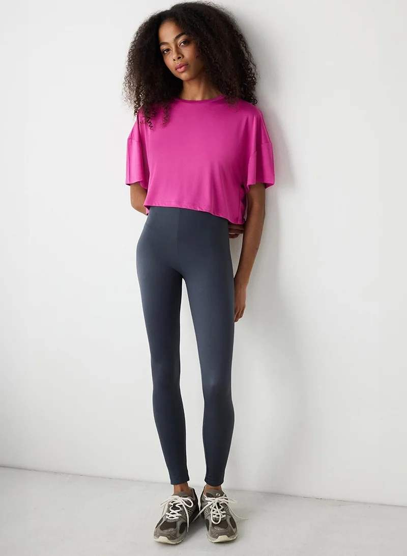 Penti Modal Crop Fuchsia T-Shirt