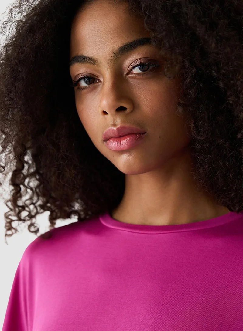 Penti Penti Modal Crop Fuchsia T-shirt