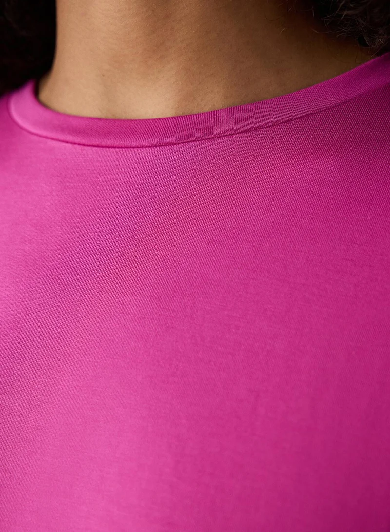 Penti Penti Modal Crop Fuchsia T-shirt