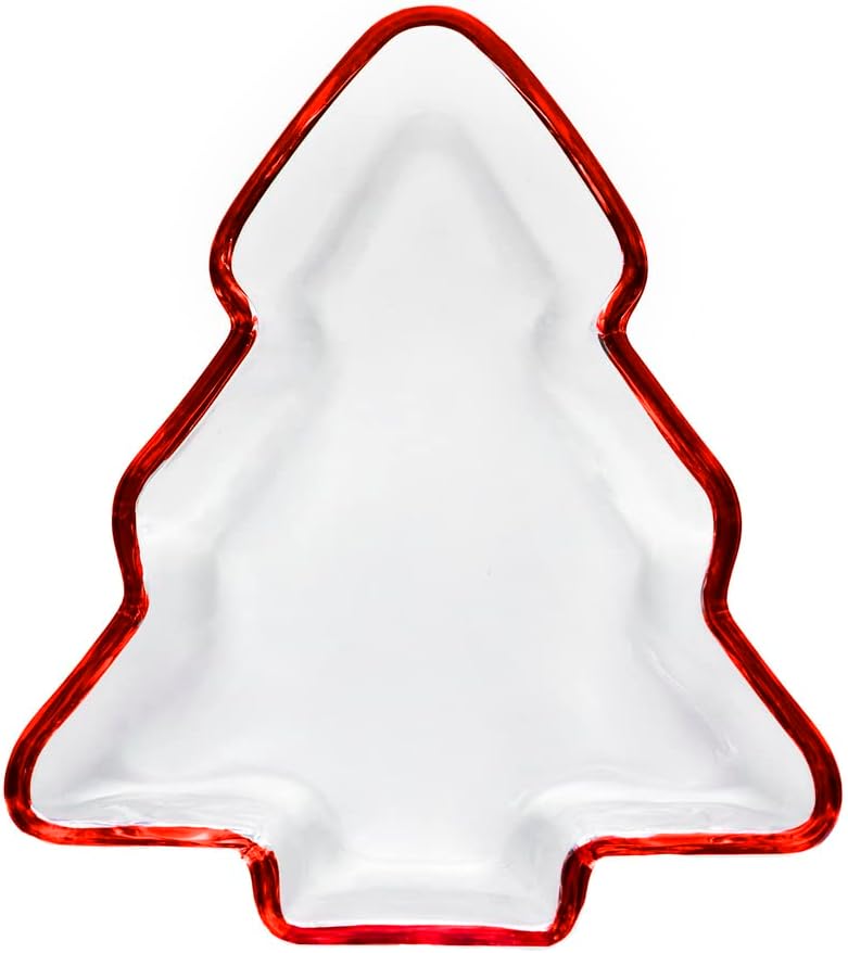 Godinger Godinger Holiday Tray Appetizer Tray Dessert Tray Candy Tray Christmas Tree 7 Inches