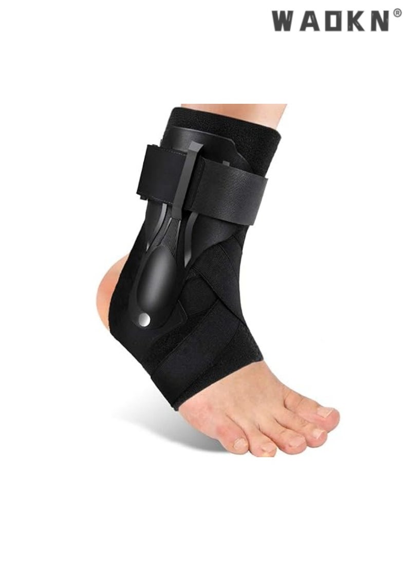 دبليو أيه أو كي أن مثالية لالتواء واستقرار الكاحل المتقدمة الدعم ، ودعم الكاحل للرجال والنساء ، كرة السلة ، كرة القدم ، الكرة الطائرة وإعادة التأهيل ، قابل للتعديل التهوية التواء الكاحل الدعم ، XL ياردة . - Image 1