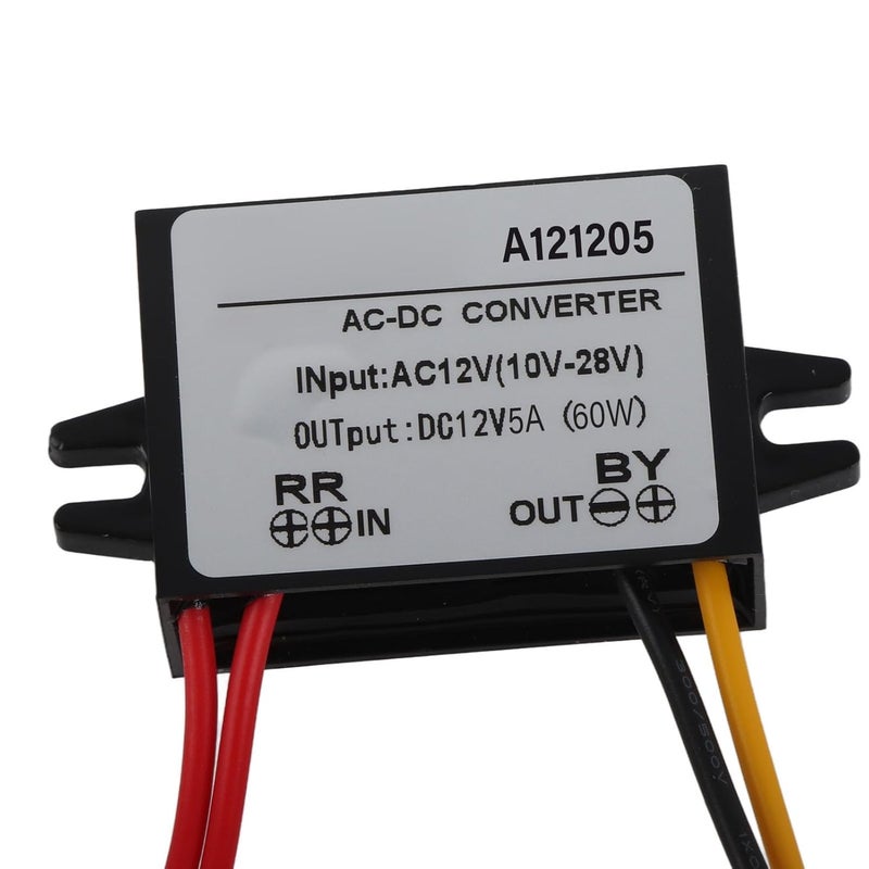 محول 5A من تيار متردد 10-28V إلى تيار مستمر 12V، IP67 محول خفض جهد تيار مستمر 12V مع 4 كابلات، محولات خفض جهد SMD مدمجة للمحرك، المضخة، جهاز التوجيه، كاميرا المراقبة، قطعة واحدة - Image 1