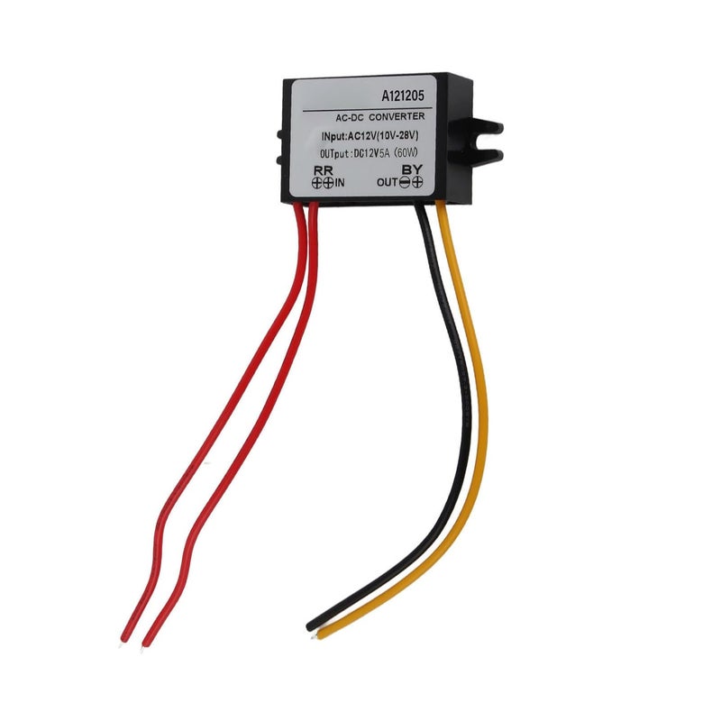 محول 5A من تيار متردد 10-28V إلى تيار مستمر 12V، IP67 محول خفض جهد تيار مستمر 12V مع 4 كابلات، محولات خفض جهد SMD مدمجة للمحرك، المضخة، جهاز التوجيه، كاميرا المراقبة، قطعة واحدة - Image 2