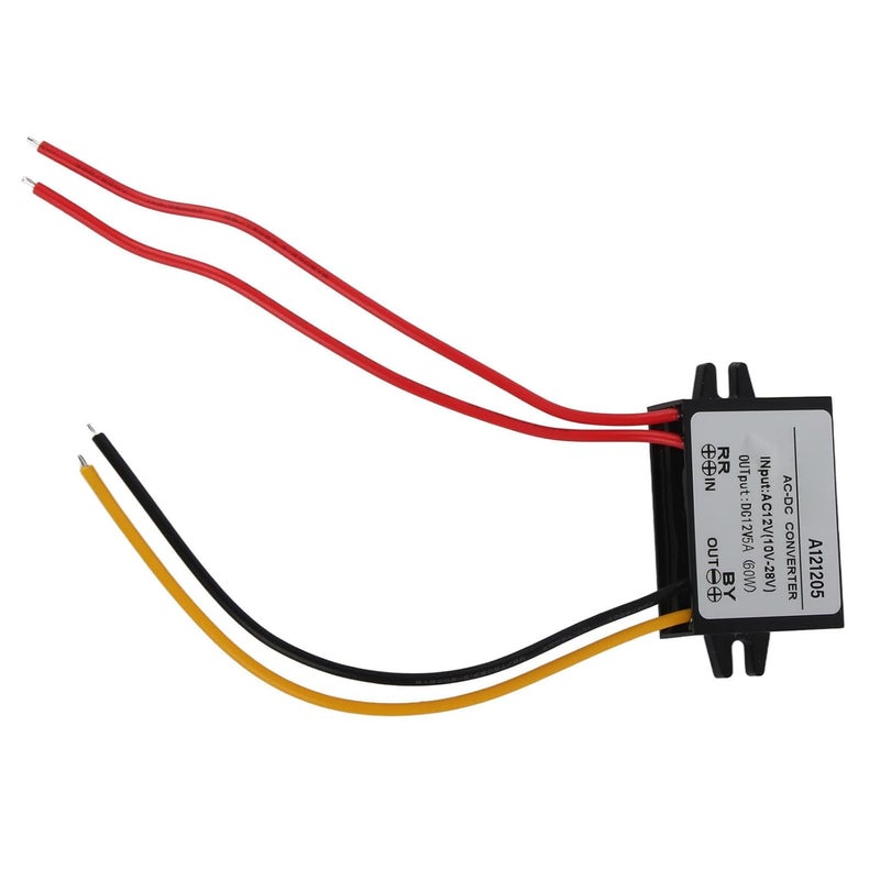 محول 5A من تيار متردد 10-28V إلى تيار مستمر 12V، IP67 محول خفض جهد تيار مستمر 12V مع 4 كابلات، محولات خفض جهد SMD مدمجة للمحرك، المضخة، جهاز التوجيه، كاميرا المراقبة، قطعة واحدة - Image 5