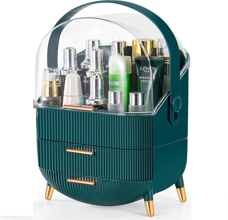 Snivy Snivy Portable Skincare Organizers, Cosmetics Display Case with Transparent Cover, Cosmetic Display Cabinet, Waterproof and Dustproof, Suitable for Bedroom Dressing Table  - Image 1