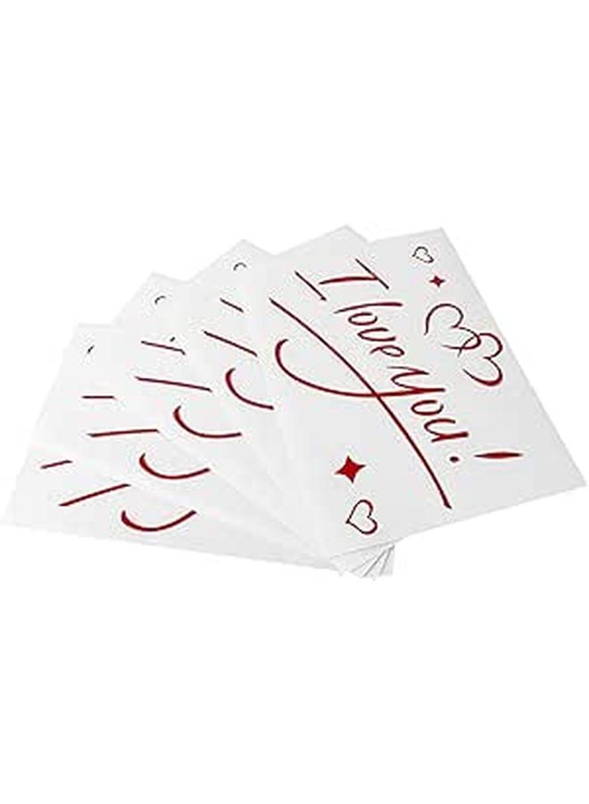 Red Balloon Stickers for Wedding Valentine Party Decor 5 Pieces - Image 1