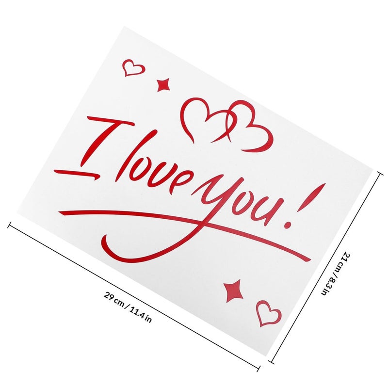 Red Balloon Stickers for Wedding Valentine Party Decor 5 Pieces - Image 3