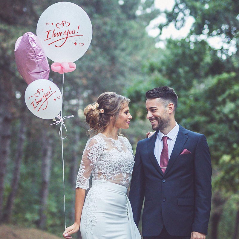 Red Balloon Stickers for Wedding Valentine Party Decor 5 Pieces - Image 5