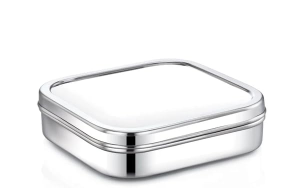DiBha Stainless Steel Multi-Purpose Square Storage Container 1 piece Capacity- 600ml - Image 5