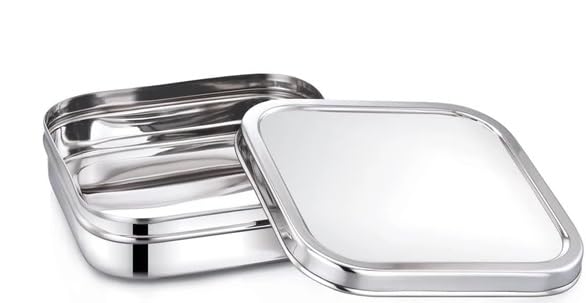 DiBha Stainless Steel Multi-Purpose Square Storage Container 1 piece Capacity- 600ml - Image 2