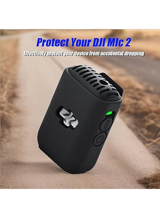 General DJI Mic 2 Silicone Case Wireless Microphone Osmo Pocket 3 Transmitter Case TX Skin Accessories Soft Protective Case 2-Pack  - Image 3