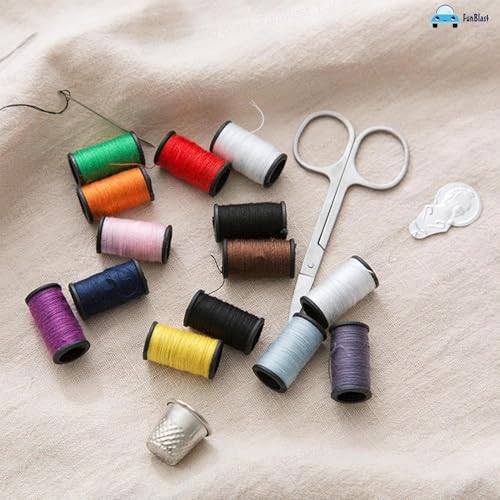 FunBlast 67 Pcs Sewing Kit, Needle and Thread Box, Small & Portable Travel Sewing Kits Box, Tailoring Accessories, Emergency Stitching Kit, Travel Sewing Box, Stitching Items Box for Home, Ladies - Image 2
