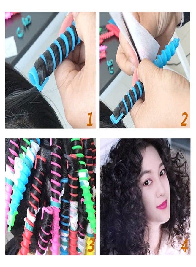 VASANA 18PCS Plastic Spiral Hair Perm Rods Barber Hairdressing Hair Rollers Salon Tools for Women Girls Random Colors(7.3inch) - Image 4