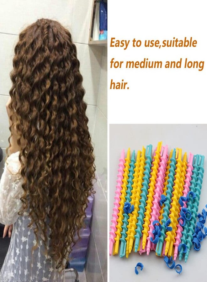 VASANA 18PCS Plastic Spiral Hair Perm Rods Barber Hairdressing Hair Rollers Salon Tools for Women Girls Random Colors(7.3inch) - Image 5