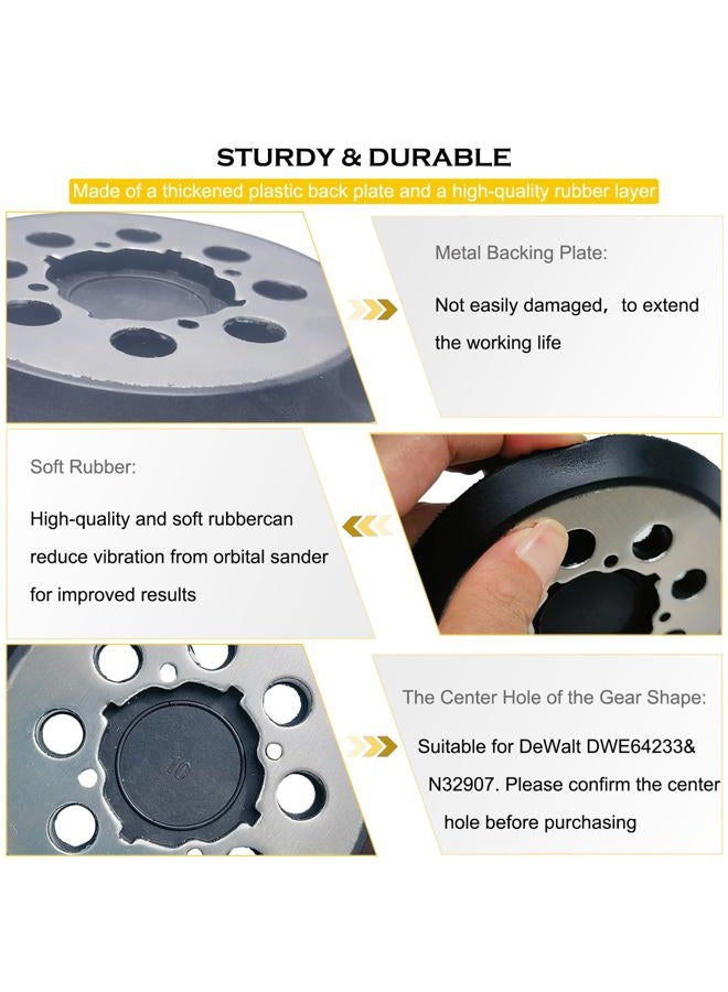 Tockrop Replacement Sanding Pad for DEWALT DWE6423/6423K, DWE6421/6421K, DCW210B Random Orbit Sanders - Direct Replacement for Pad Part Number DWE64233, N329079, RSP54 - Image 4