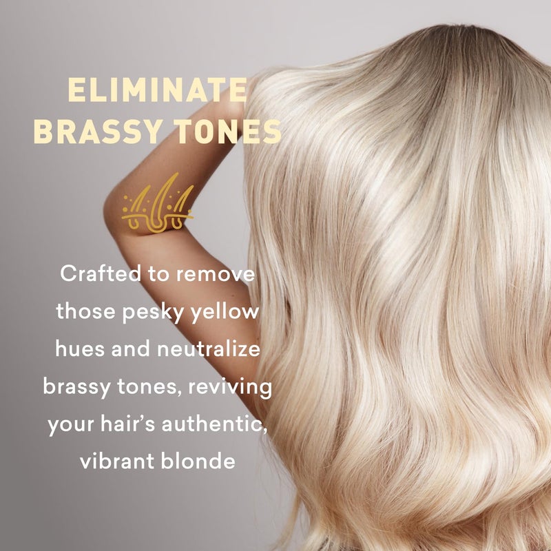 Just Nutritive Shampoo For Blonde Natural & Color-Treated Hair, Neutralize Brassy Tones, No Purple or Blue Shampoo, Paraben Free, Phthalate Free, Silicone Free, 8 oz. Bottle - Image 4