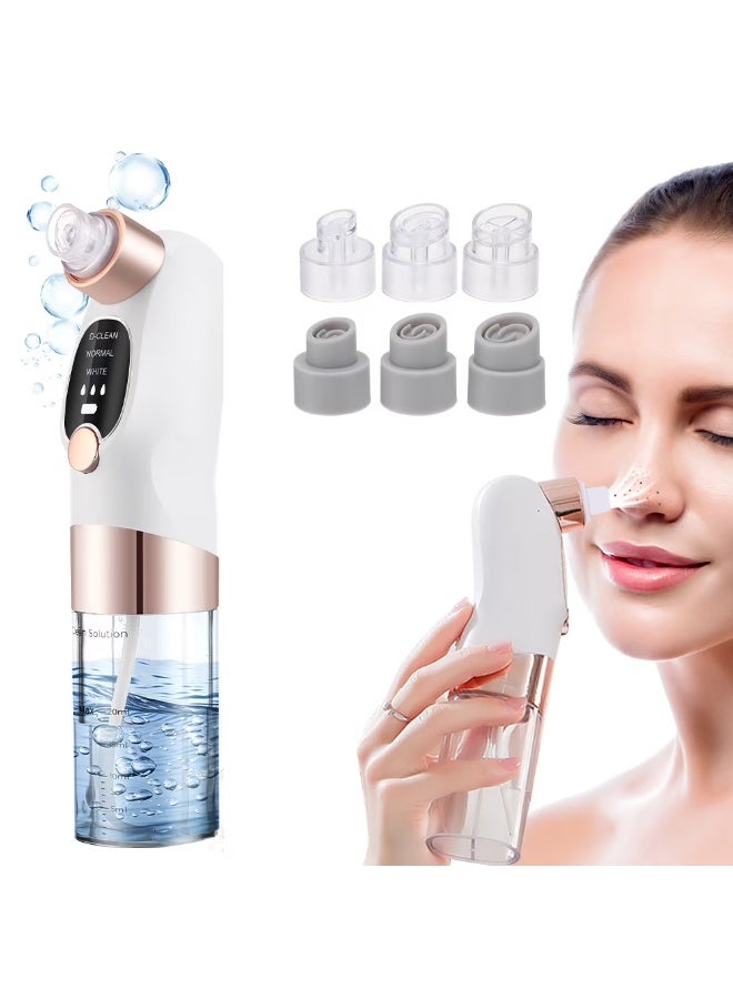 Blackhead Remover Vacuum, Bubble Introduction Blackhead Removal Tool, Hydro Facial Pore Cleaner with 3 Suction Powers 6 Probes, USB Rechargeable, Suitable for Women and Men - Image 1