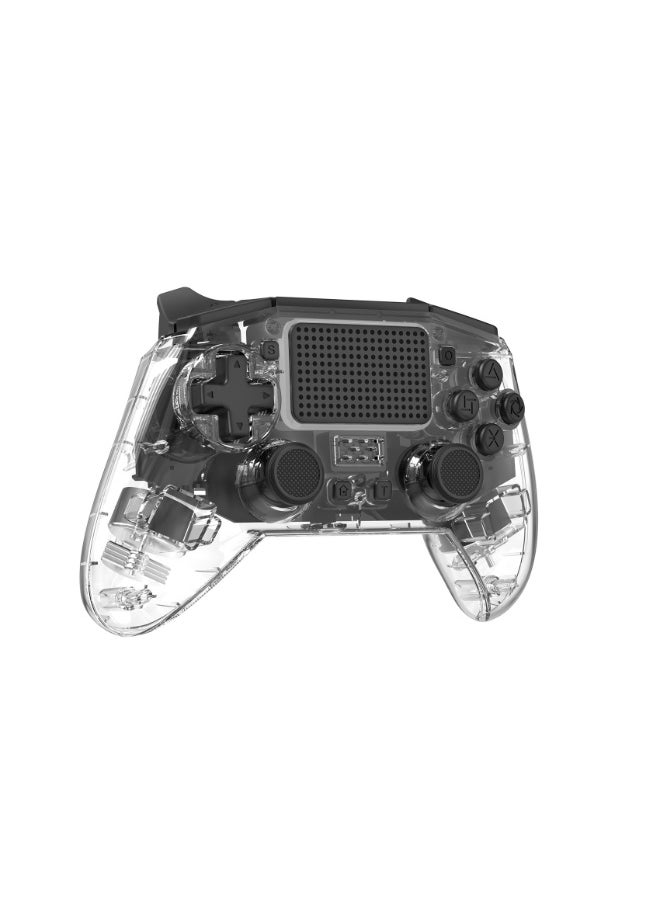 Classic Wireless Controller LinYuvo KP01 Bluetooth Gaming Gamepad Compatible with PS4, PS4 Slim, PS4 Pro, Android, iOS13 above Six-Axis Gyroscope Programming Function Capacitive Touch Pad 3.5mm Audio Jack Adjustable Dual Motor Vibration Wake-Up Function Metal Joystick